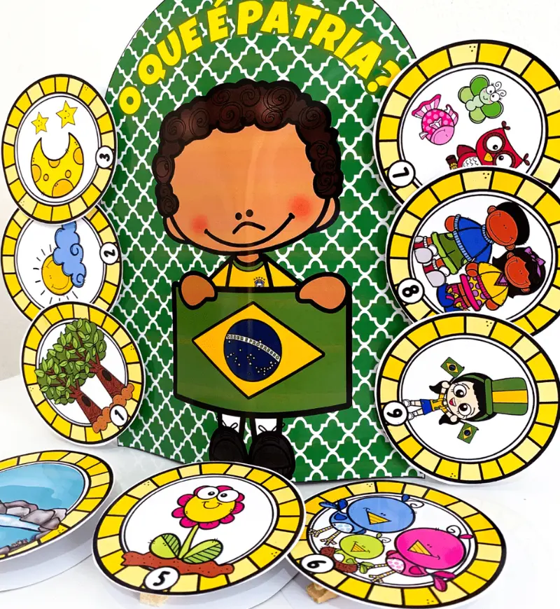 Luva do poema O que é Pátria? para Educação Infantil — capa do material