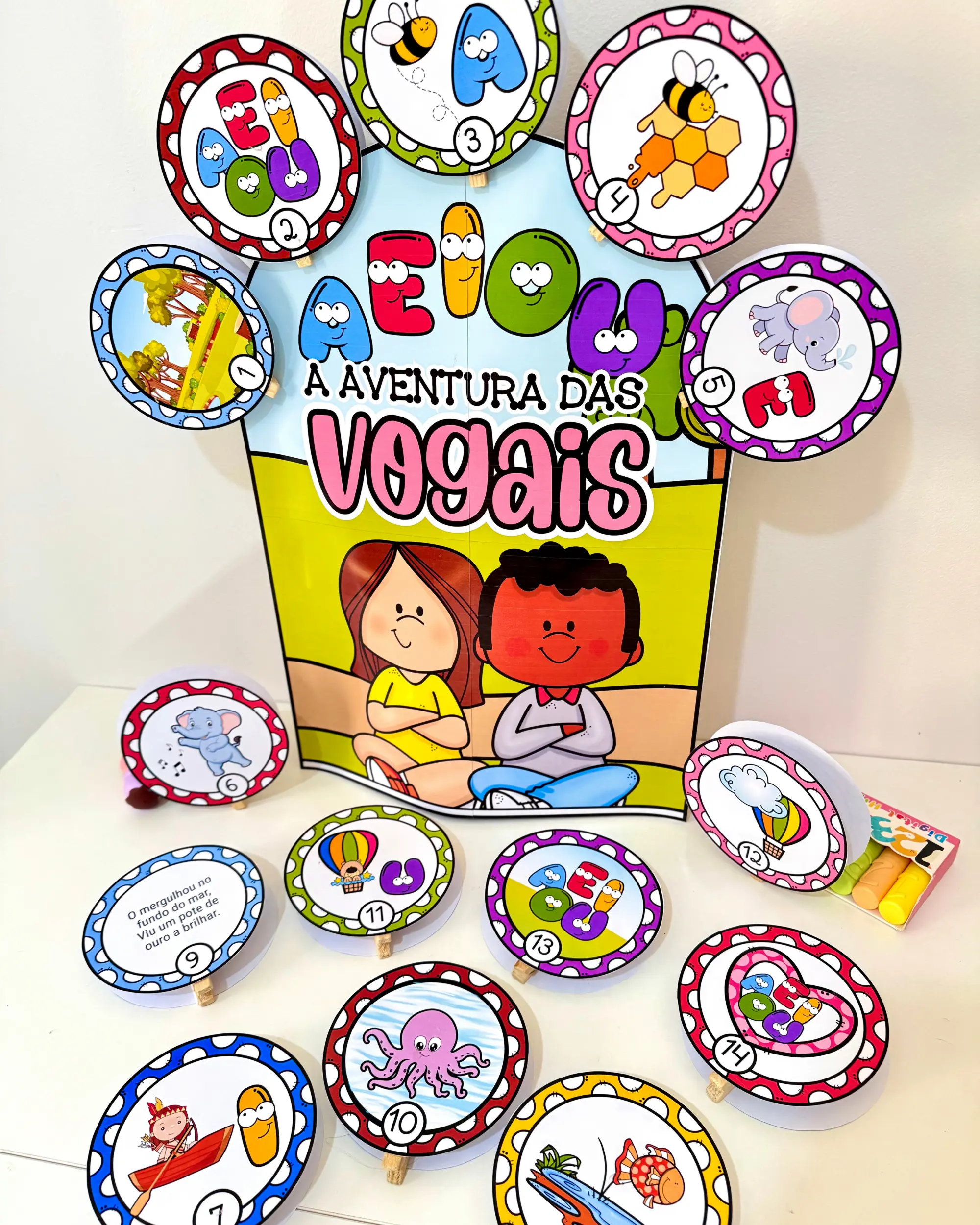 Luva Gigante “A Aventura das Vogais” para Educação Infantil e Anos Iniciais — amostra 3: Recurso lúdico e visual “A…
