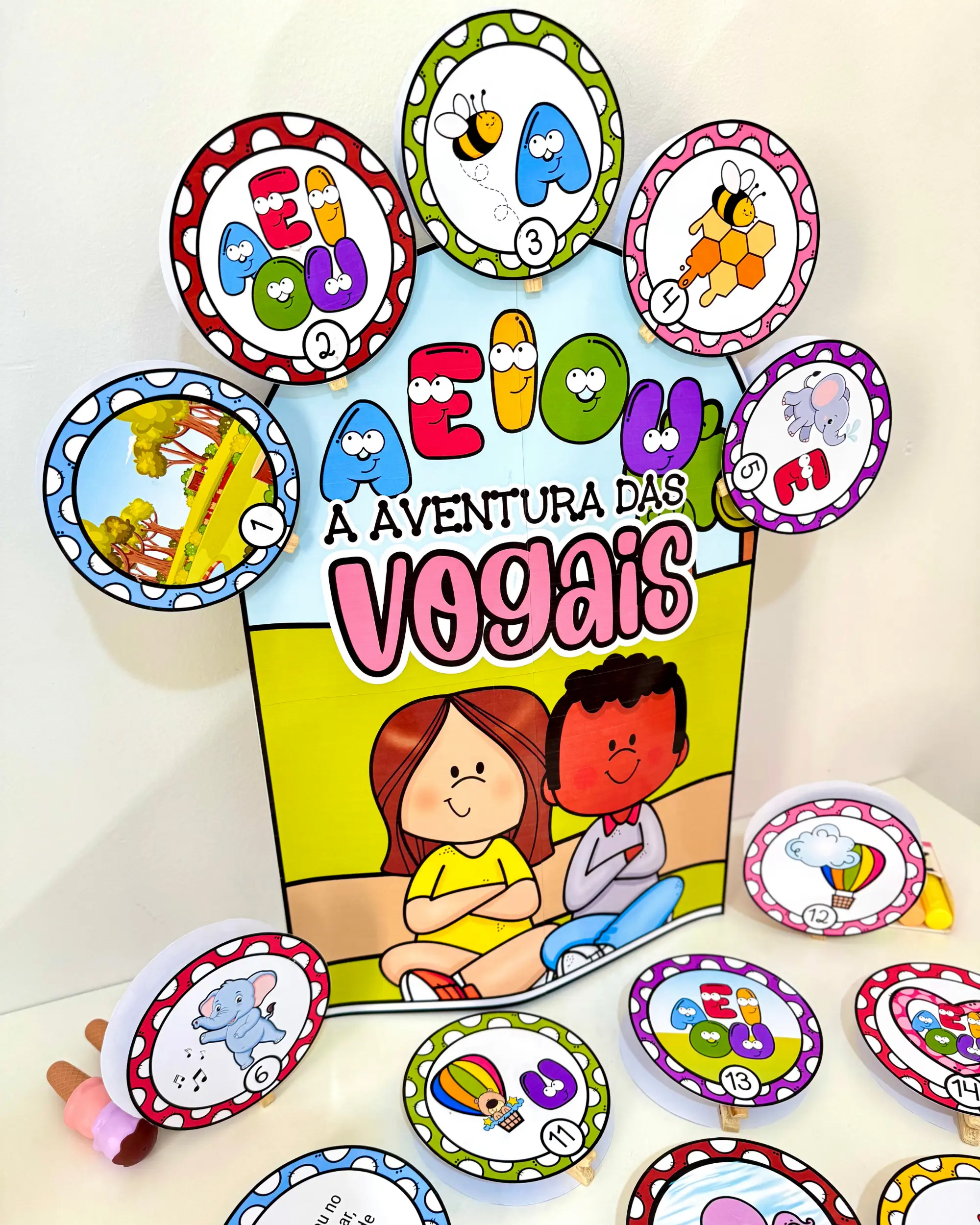Luva Gigante “A Aventura das Vogais” para Educação Infantil e Anos Iniciais — amostra 7: Recurso lúdico e visual “A…