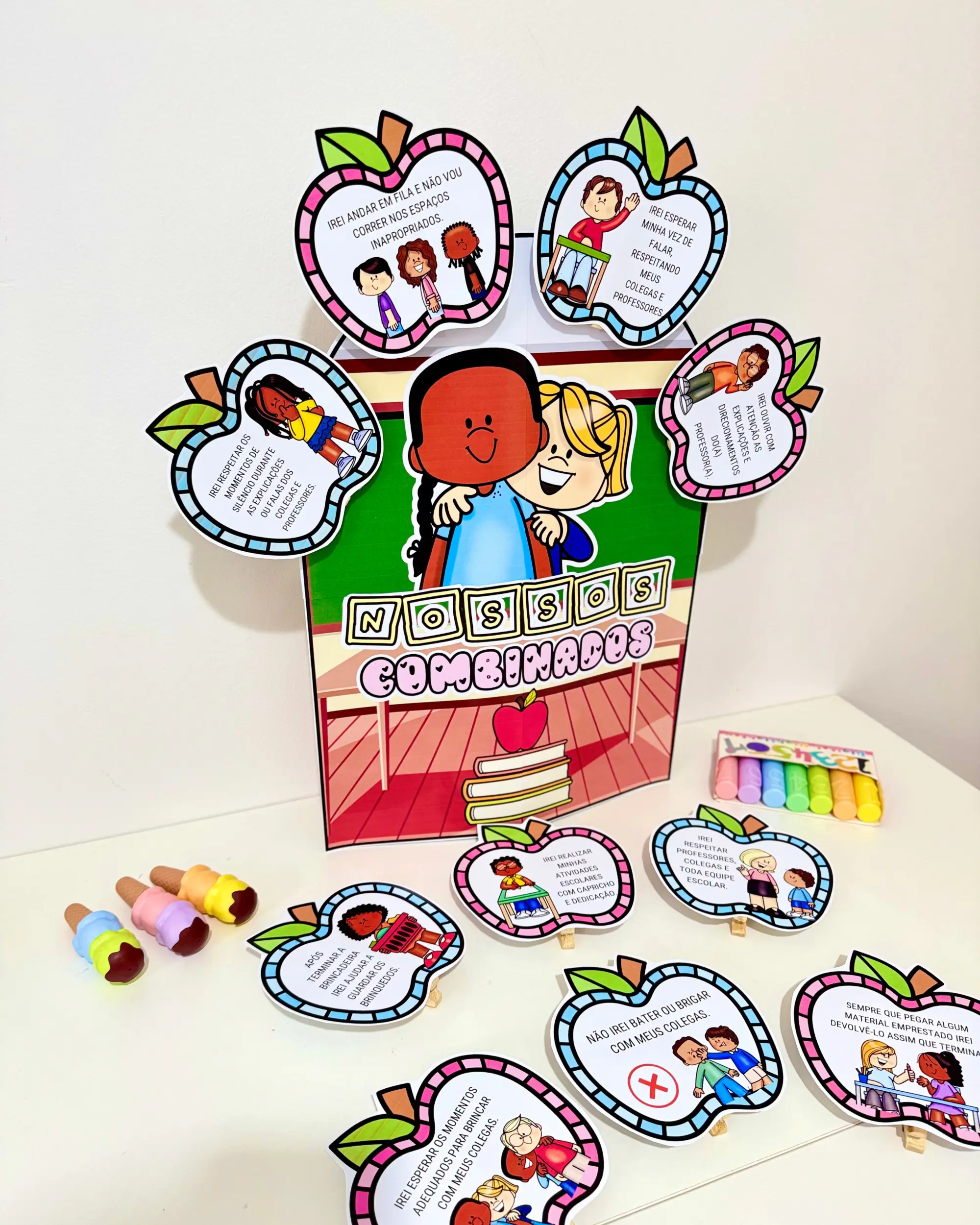 Luva Gigante dos Combinados Recurso Pedagógico para Educação Infantil — amostra 6: “Nossos Combinados para trabalhar regras…