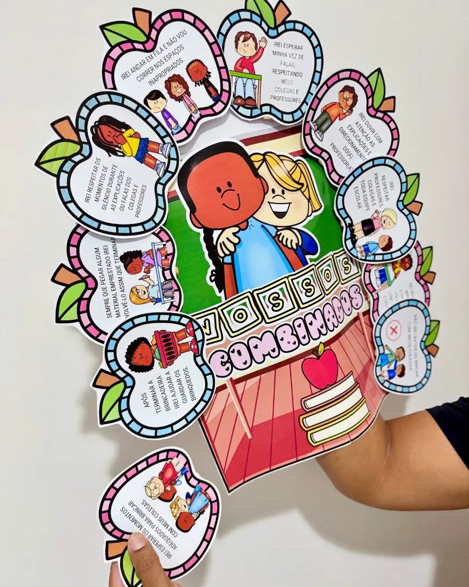 Luva Gigante “Nossos Combinados” para Educação Infantil e Anos Iniciais — Atividades para Educação Infantil: A luva vai…