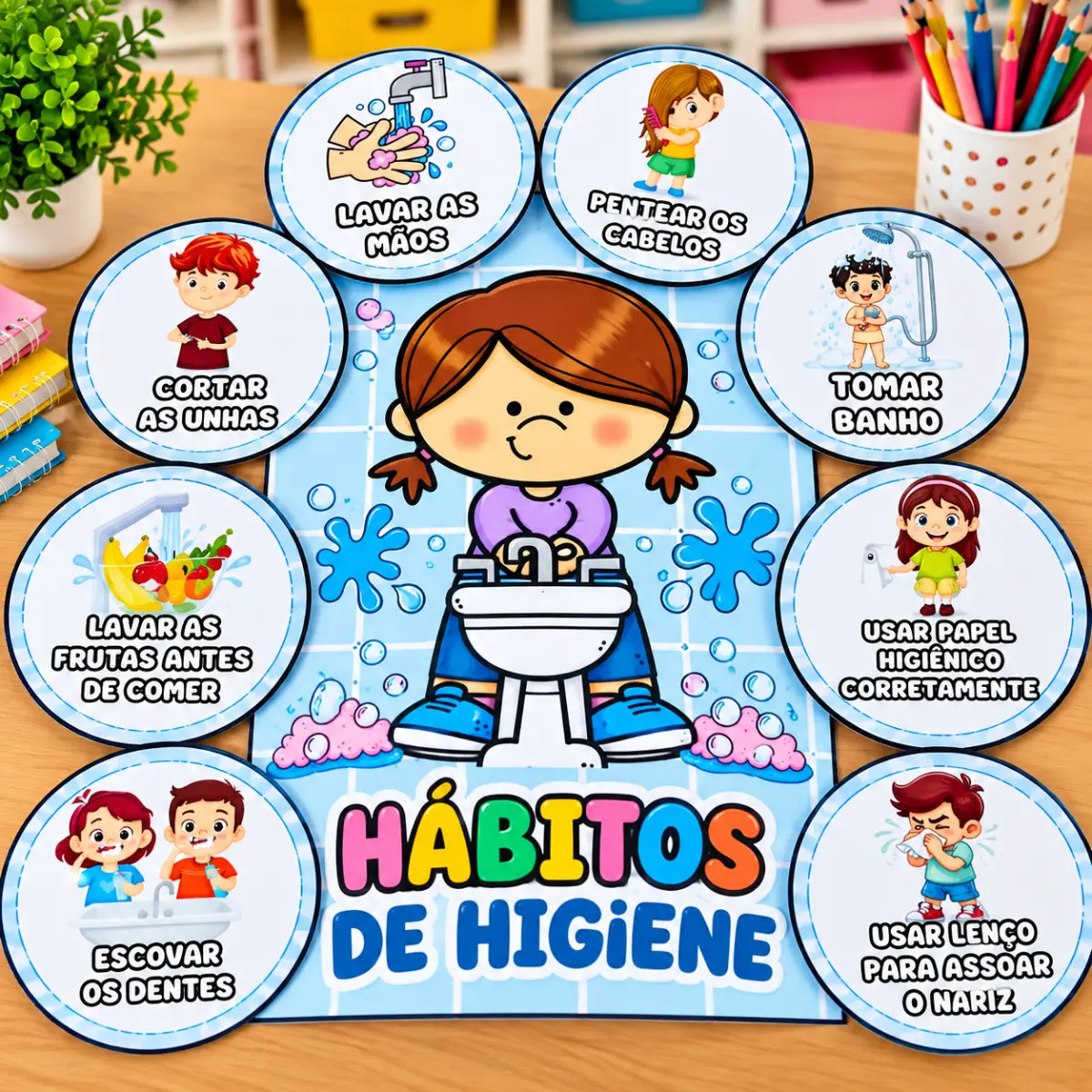 Luva Hábitos de Higiene Infantil – Material para Imprimir — Alfabetização para Educação Infantil: Luva Hábitos de Higiene…