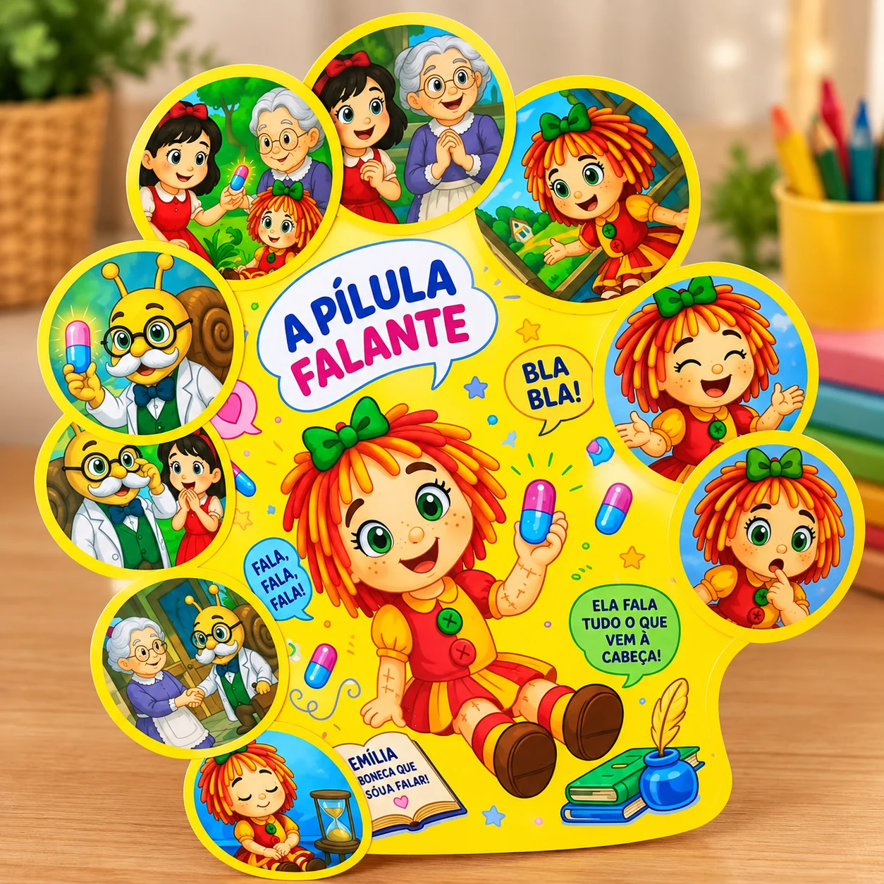 Luva História Emília – A Pílula Falante | Contação — História para Educação Infantil: Luva História da Emília com a…
