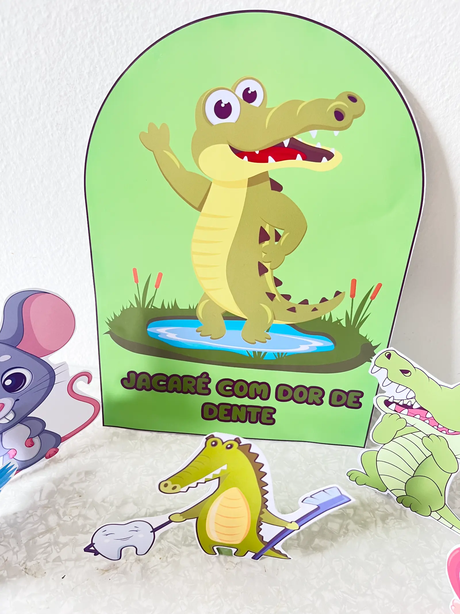 Luva jacaré com dor de dente – PDF para Imprimir | Educação Infantil — História para Educação Infantil: Transforme a…