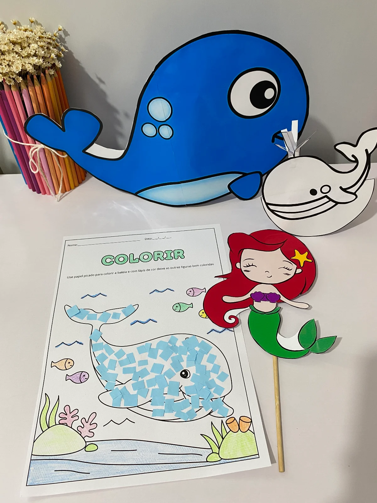 Luva musical A Baleia atividade musicalização educação infantil PDF para imprimir — Ciências para Educação Infantil: Um…