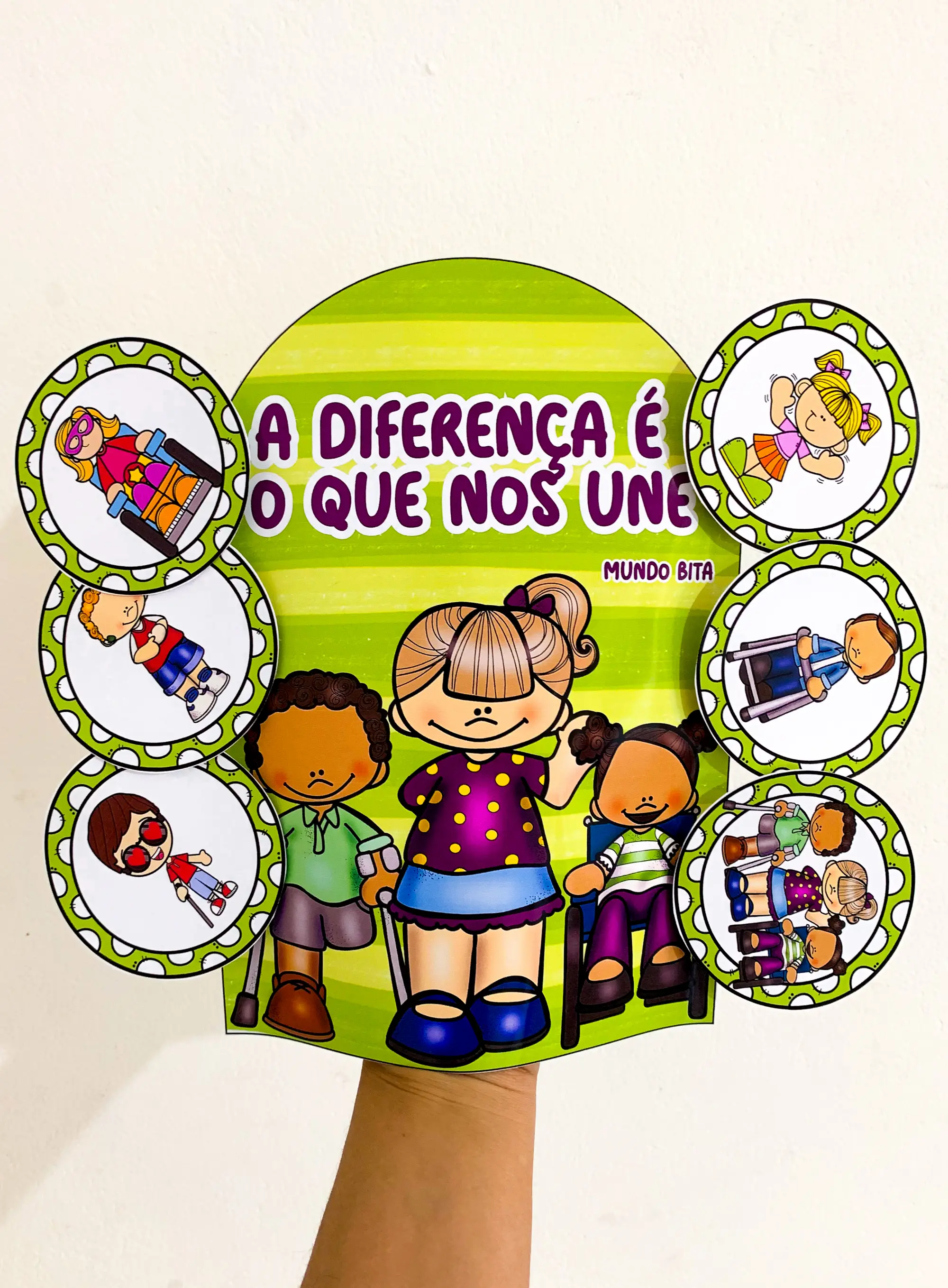 Luva musical “A diferença é o que nos une” — amostra 3: Proposta excelente para trabalhar o tema Inclusão com turmas de…