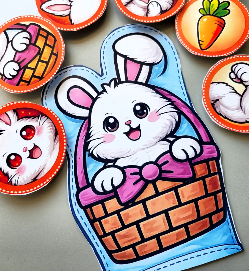Luva Musical Coelhinho: PDF com 10 Tags para Educação Infantil — amostra 2: O que vem no material
