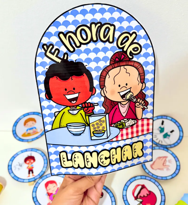 Luva musical É Hora de Lanchar: PDF para Educação Infantil — amostra 2: O que vem no material