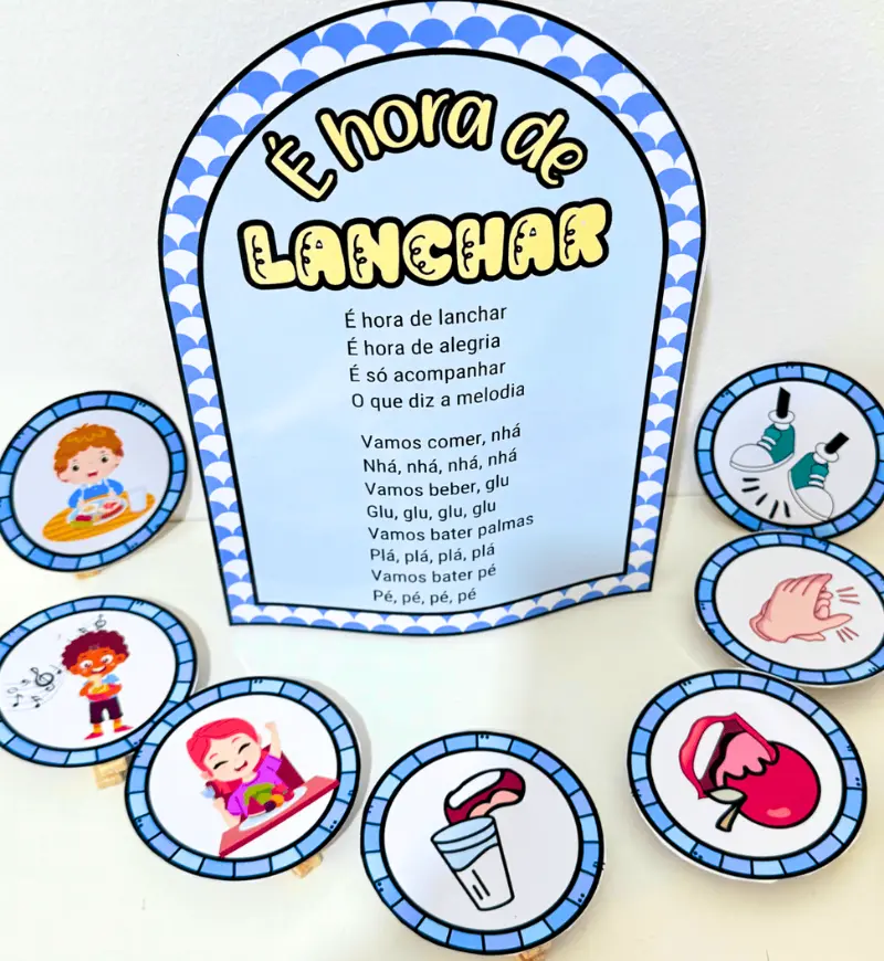 Luva musical É Hora de Lanchar: PDF para Educação Infantil — amostra 3: Como usar em sala de aula