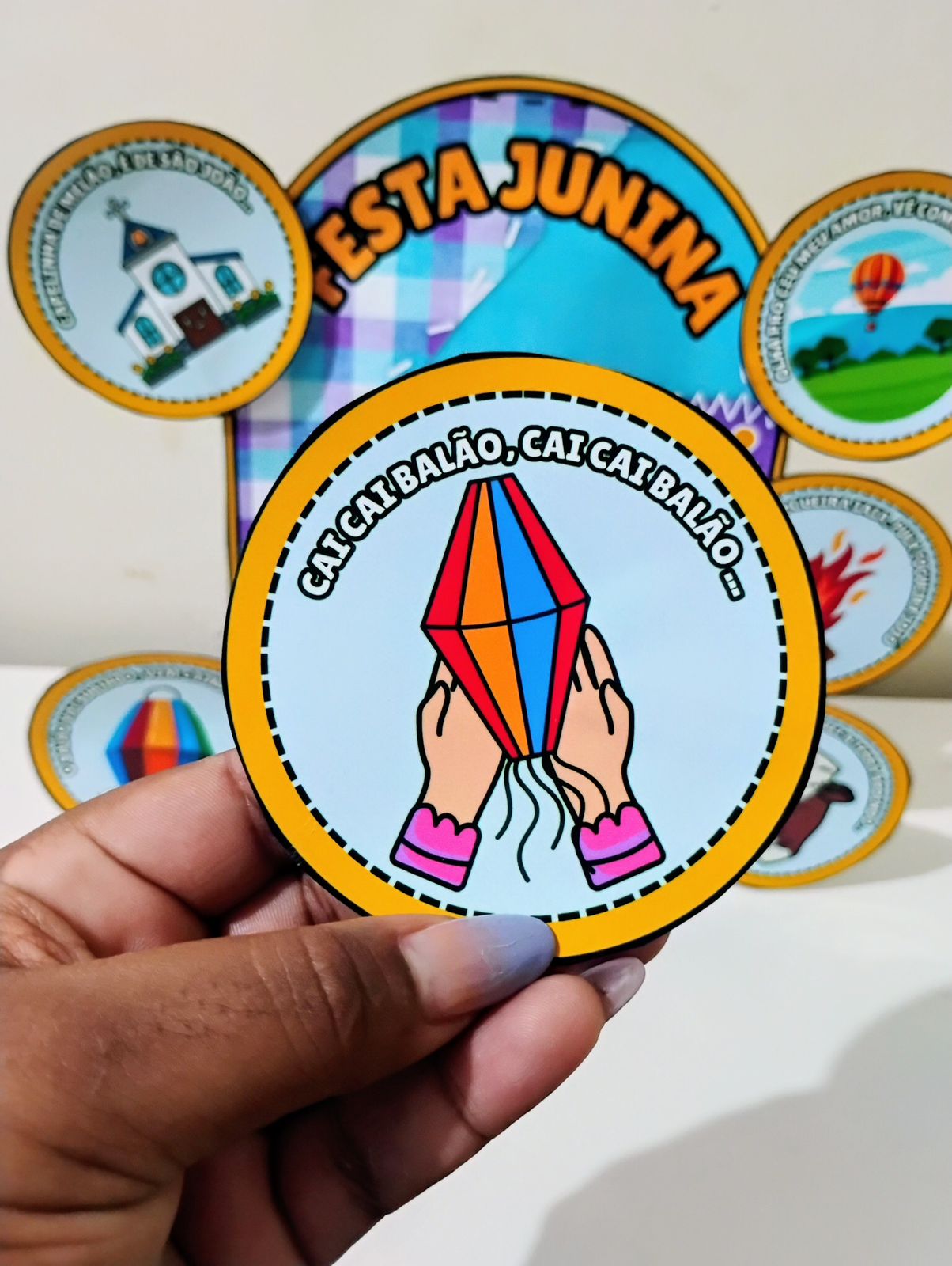 Luva musical - festa junina – PDF para Imprimir — amostra 1: O que vem no material