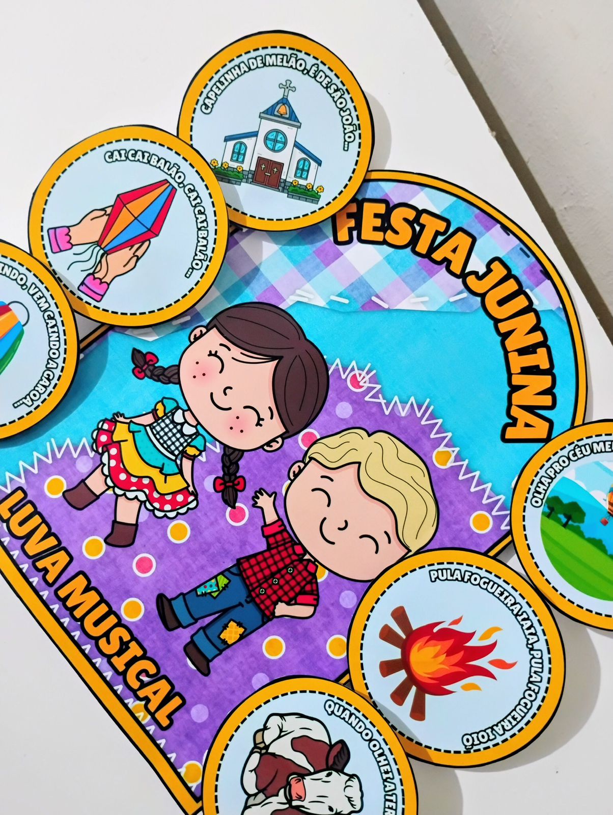 Luva musical - festa junina – PDF para Imprimir — amostra 3: Formato e entrega