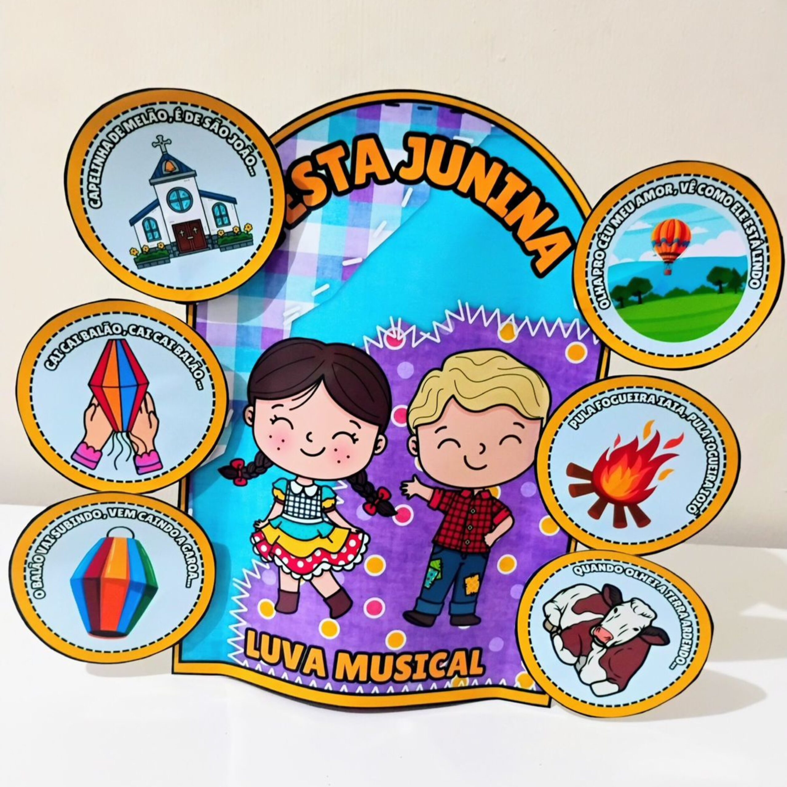 Luva musical - festa junina – PDF para Imprimir — capa do material