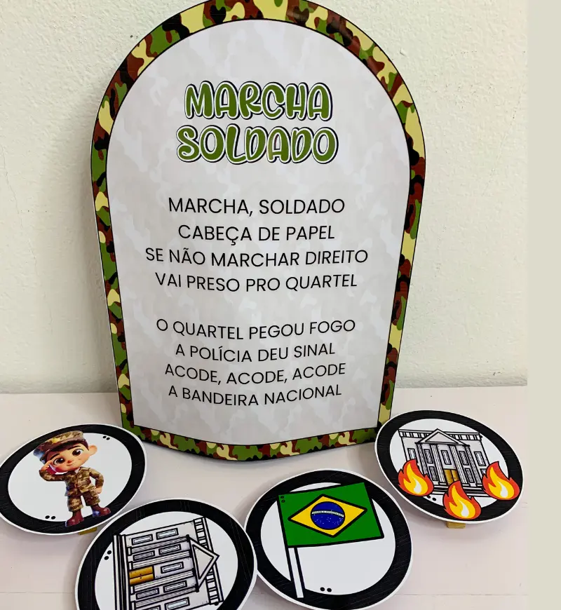 Luva Musical Marcha Soldado para Educação Infantil — amostra 2: O que acompanha o material