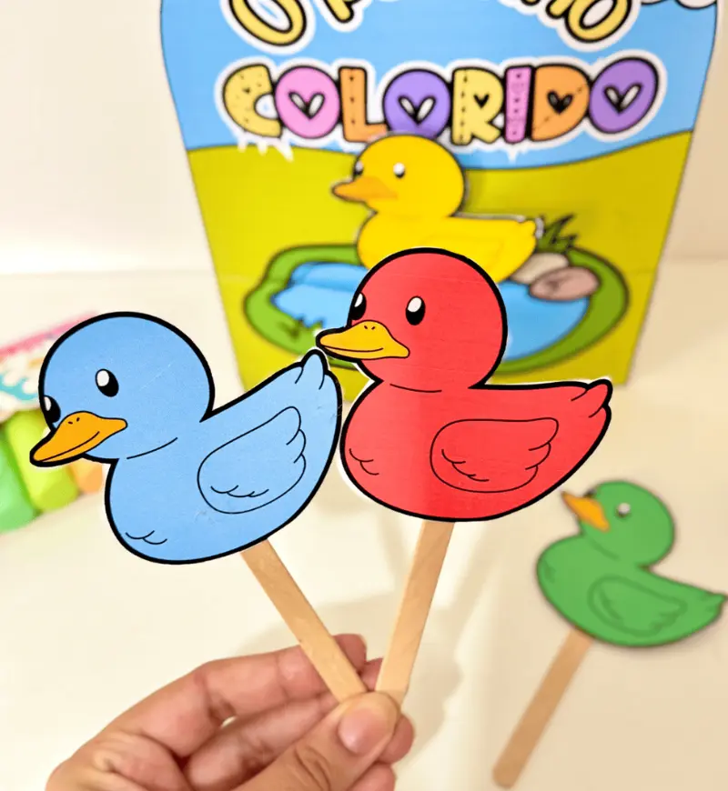 Luva Musical O Patinho Colorido: PDF para Educação Infantil — amostra 1: Luva musical O Patinho Colorido para imprimir