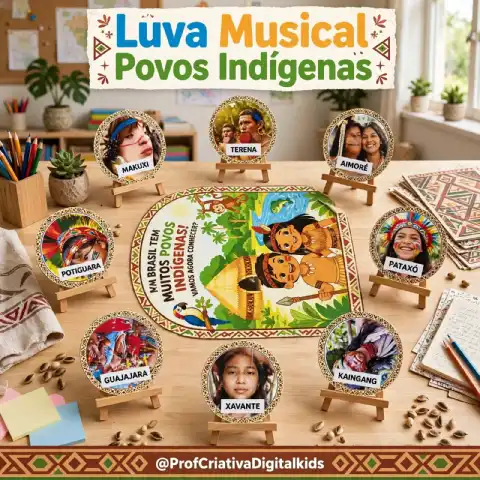 Luva Musical Povos indígenas - História Educação Infantil — capa do material