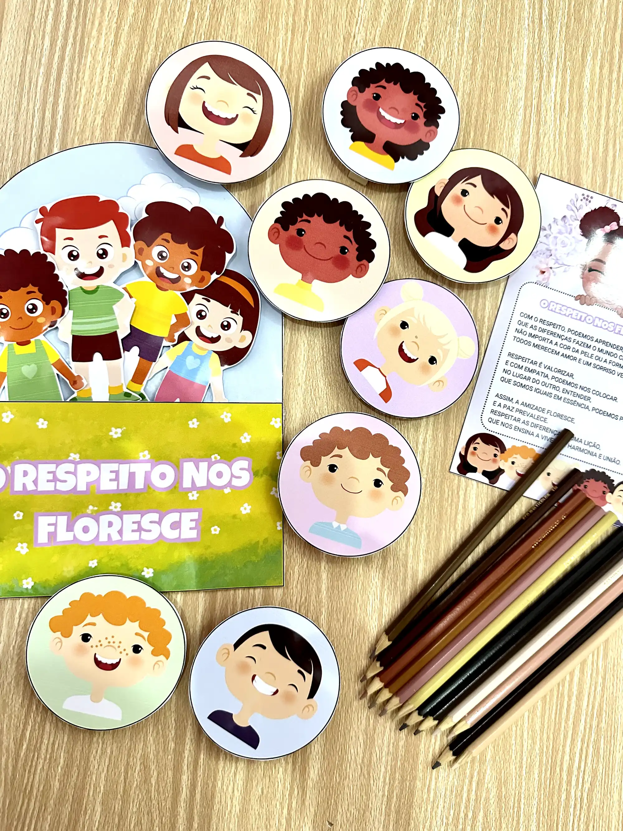 Luva Pedagógica Consciência Negra - O Respeito nos Faz Florescer — amostra 5: Luva pedagógica com poema sobre respeito e…