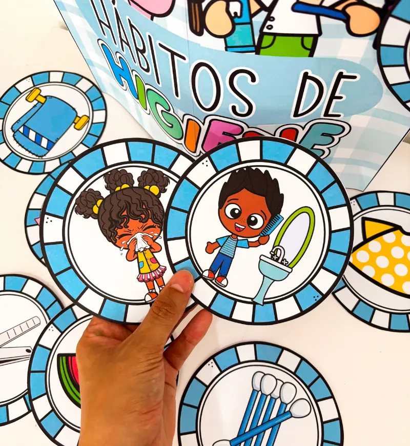 Luva Pedagógica de Higiene: 12 Cards para Educação Infantil — amostra 2: O que vem no material