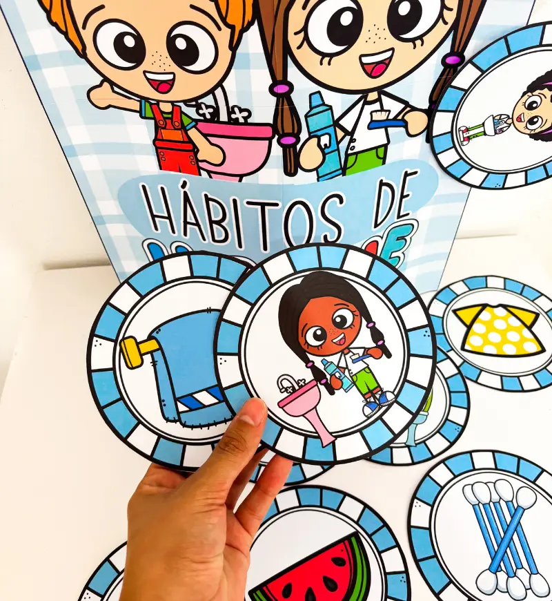 Luva Pedagógica de Higiene: 12 Cards para Educação Infantil — amostra 3: Como usar em sala de aula