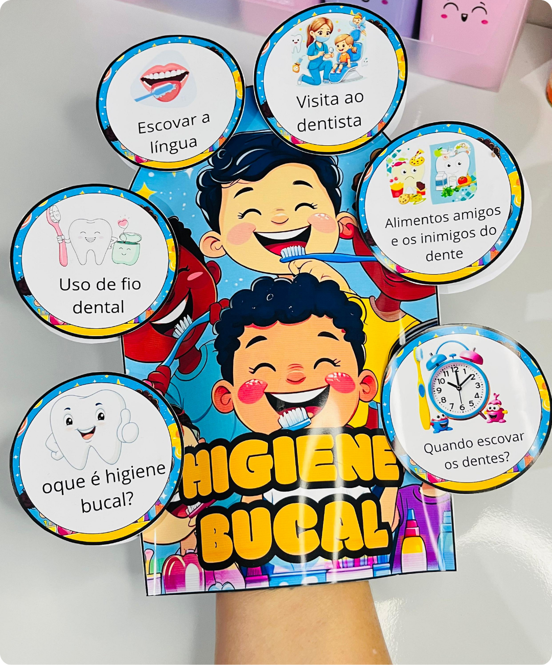 Luva pedagógica de higiene bucal para imprimir — anos iniciais — amostra 2: Como aplicar o recurso em sala