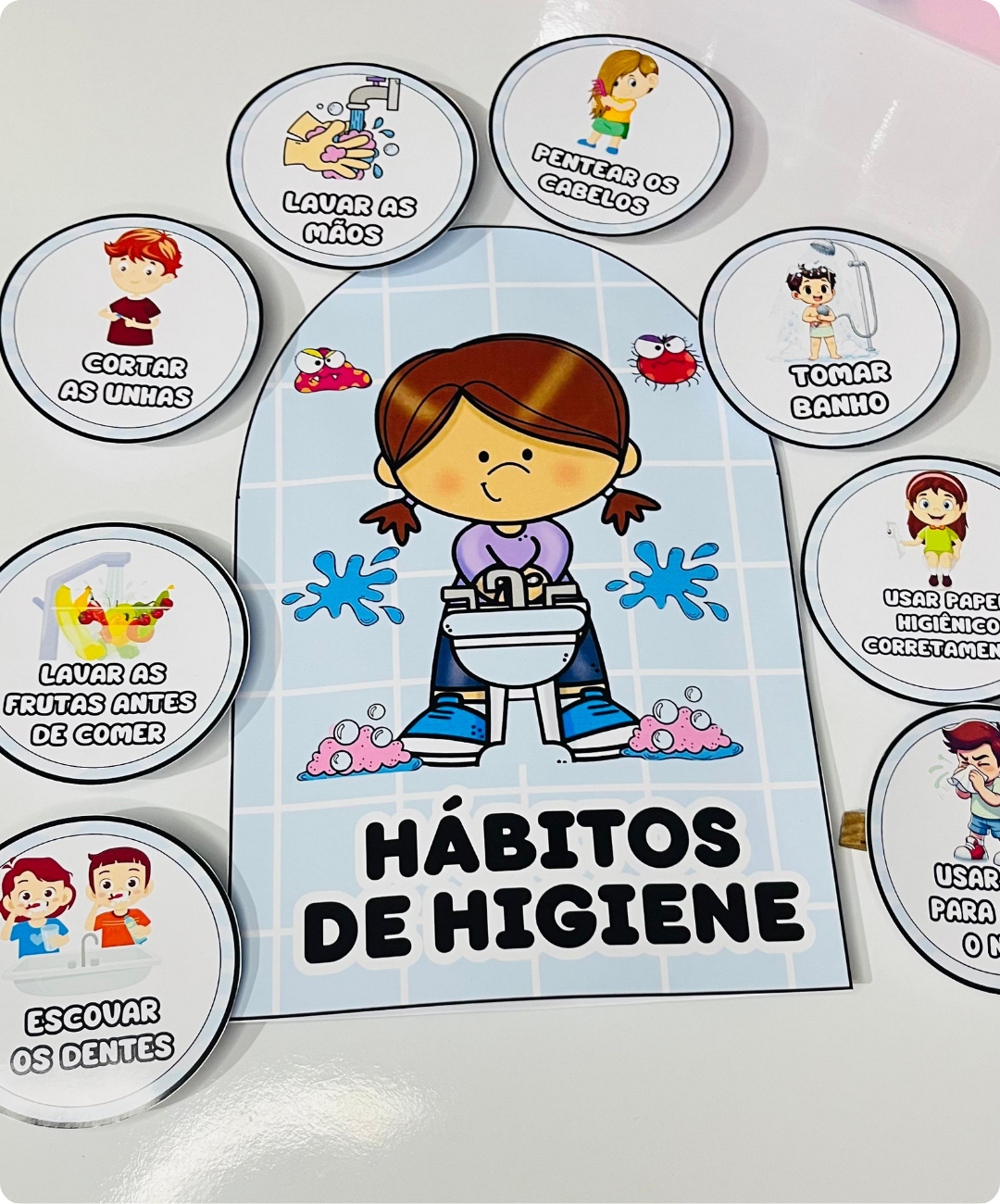 Luva pedagógica de higiene infantil para imprimir — amostra 4: Para quem é indicado