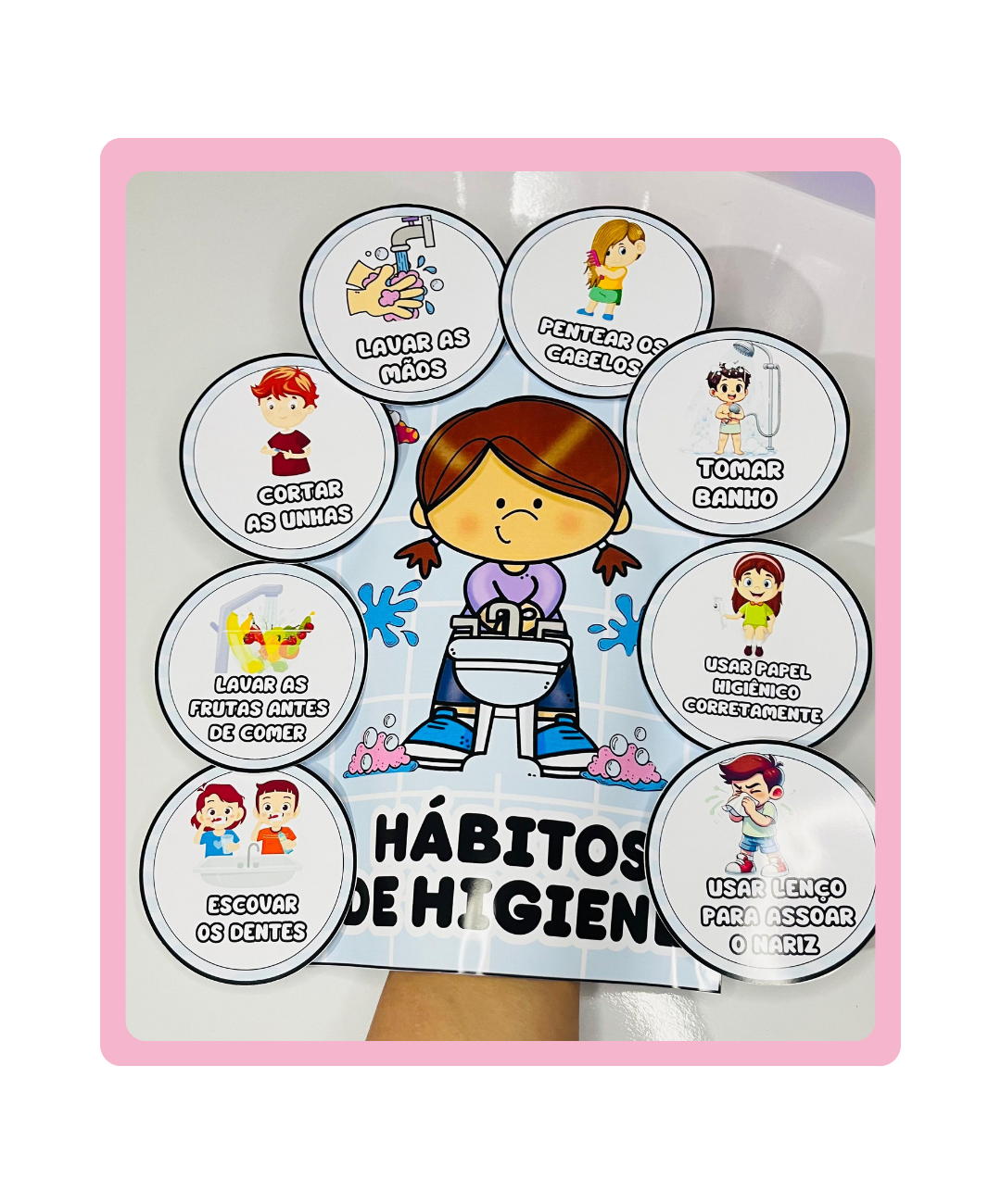 Luva pedagógica de higiene infantil para imprimir — capa do material