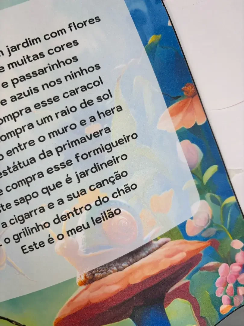 Luva Pedagógica "Leilão de Jardim": Recurso Visual para Poesia — amostra 2: Kit pedagógico em PDF Leilão de Jardim, baseado…