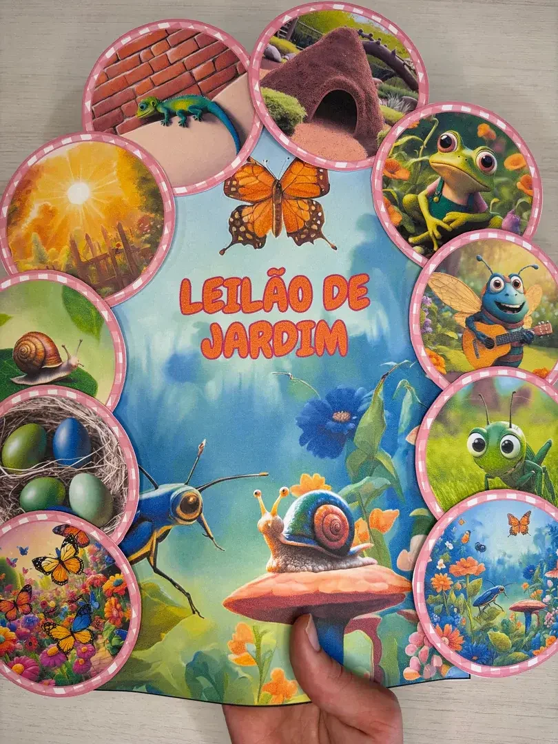 Luva Pedagógica "Leilão de Jardim": Recurso Visual para Poesia — Alfabetização para Educação Infantil: Kit pedagógico em…