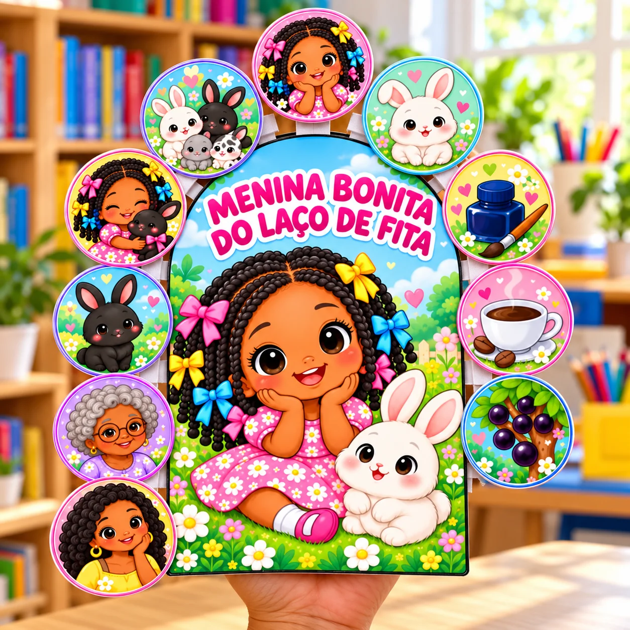 Luva Pedagógica Menina Bonita do Laço de Fita + 2 Atividades em PDF — amostra 1: 🎀🐰 LUVA PEDAGÓGICA – MENINA BONITA DO…