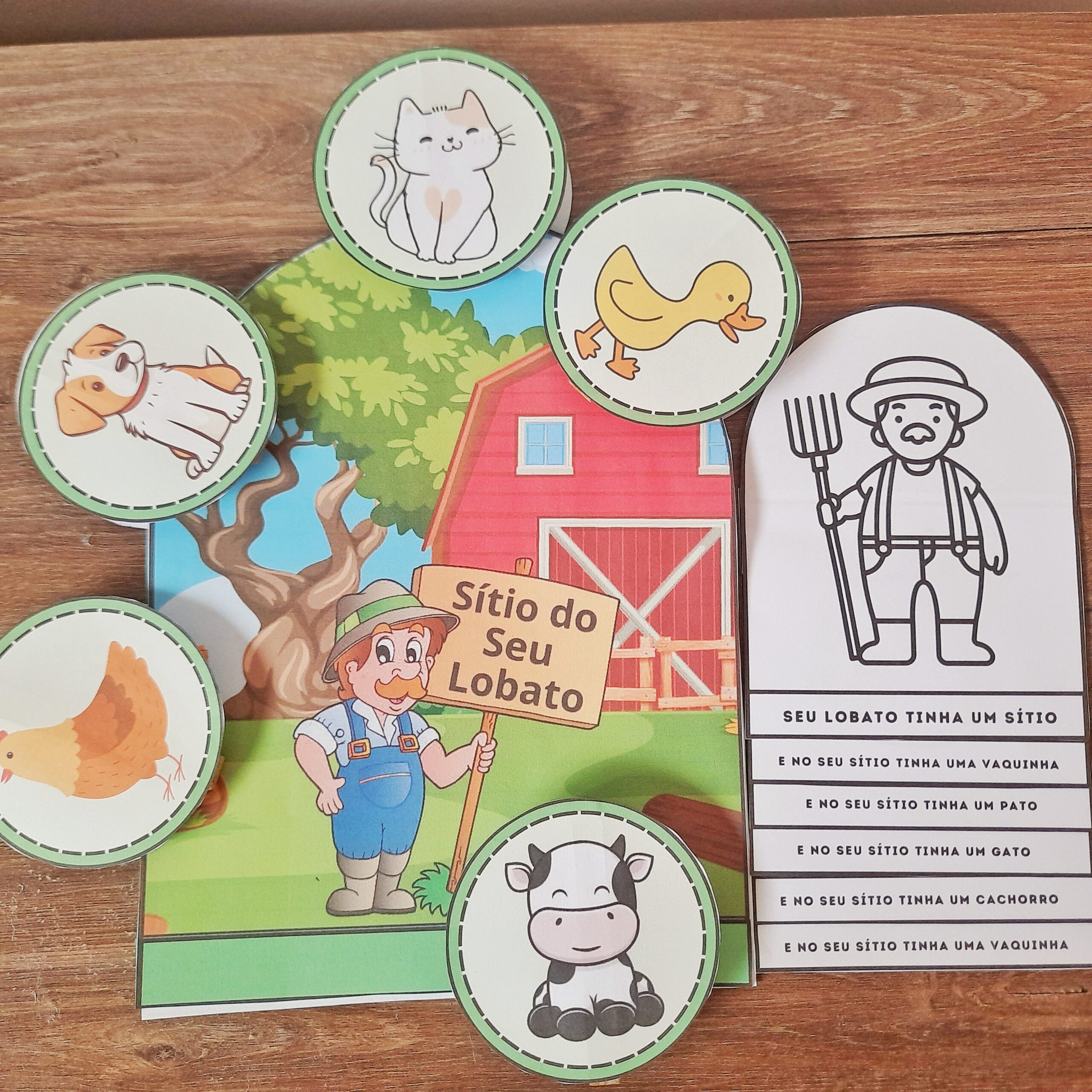 Luva pedagógica musical: Sítio do Seu Lobato com flip book — Atividades para Educação Infantil: Trabalhe a canção Sítio do…