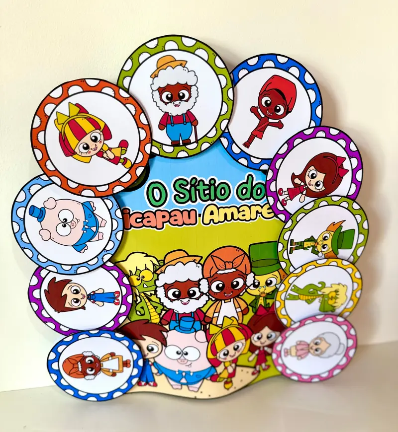 Luva Pedagógica Sítio do Picapau Amarelo com Cards — amostra 1: Luva pedagógica com personagens do Sítio do Picapau Amarelo