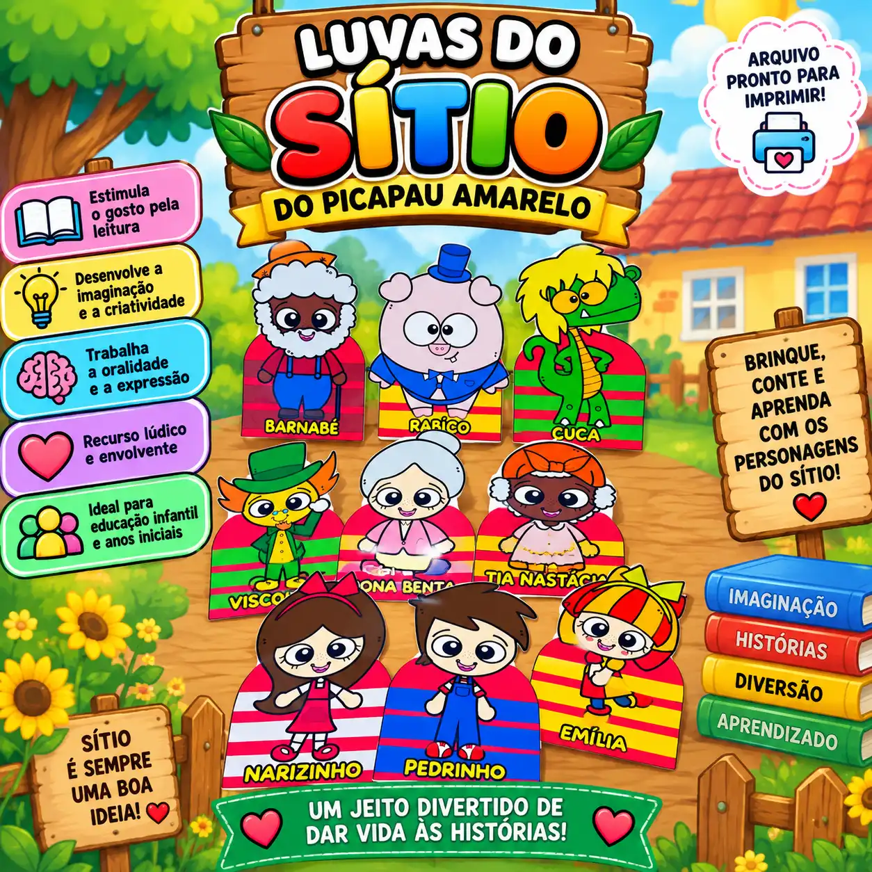 Luvas Teatrais – Sítio do Pica Pau Amarelo — capa do material