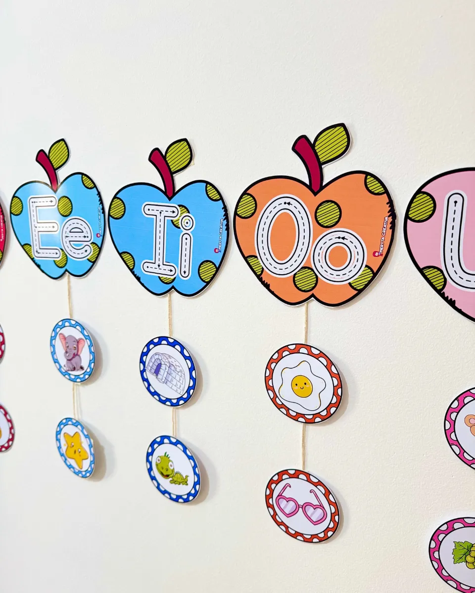Maçã das Vogais para Educação Infantil e Anos Iniciais — amostra 4: Recurso visual Maçã das Vogais para trabalhar o…