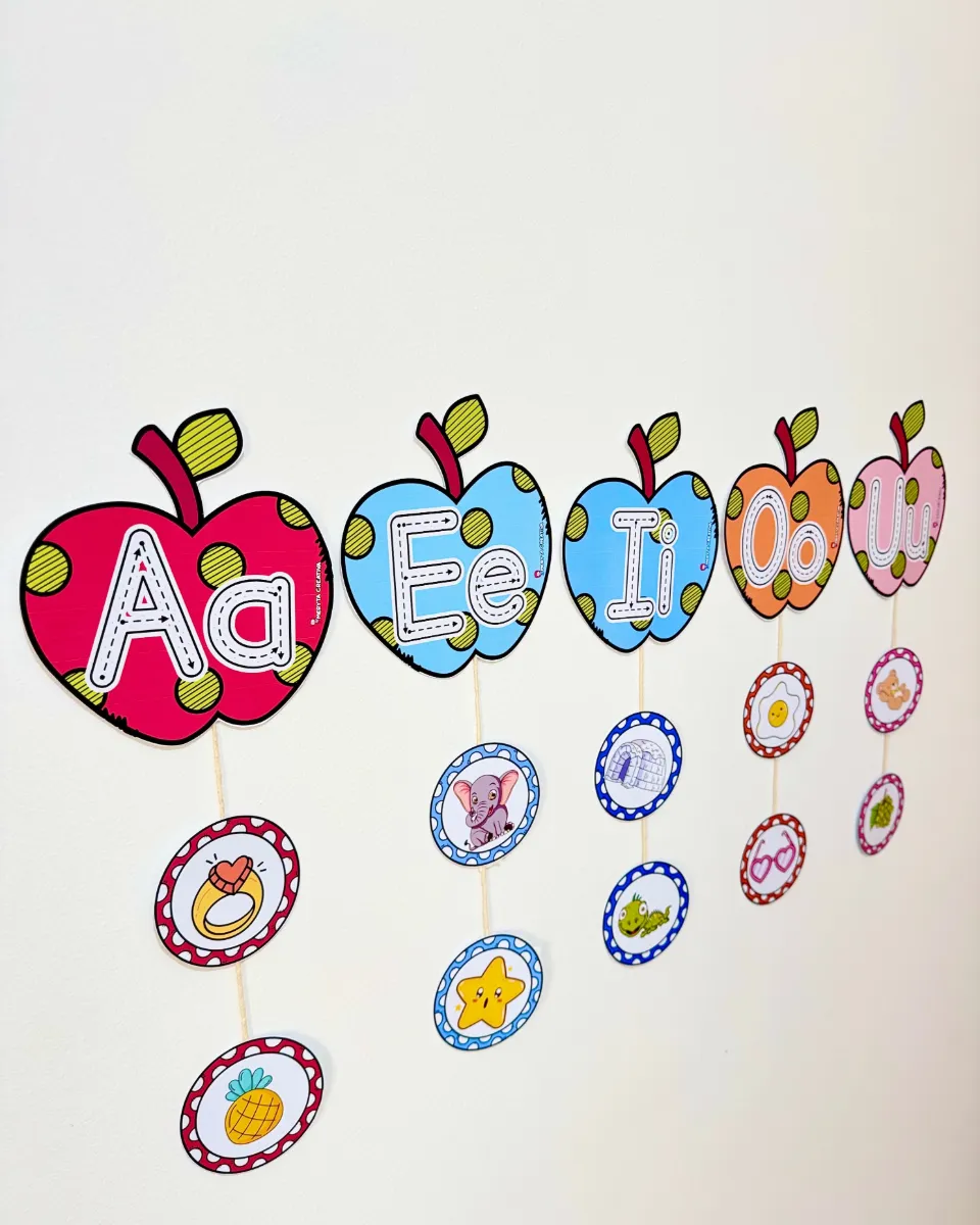 Maçã das Vogais para Educação Infantil e Anos Iniciais — amostra 5: Recurso visual Maçã das Vogais para trabalhar o…