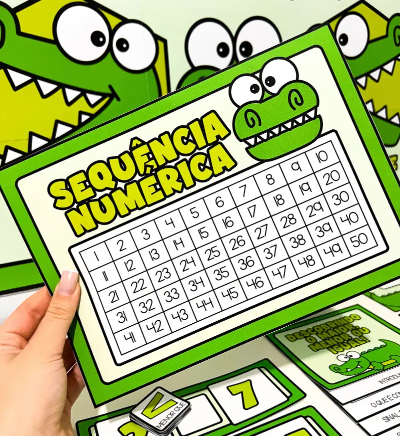 Maior, Menor ou Igual: Kit de Matemática em PDF com Jogos — amostra 5: Trabalhe a comparação de números até 50 com um kit…