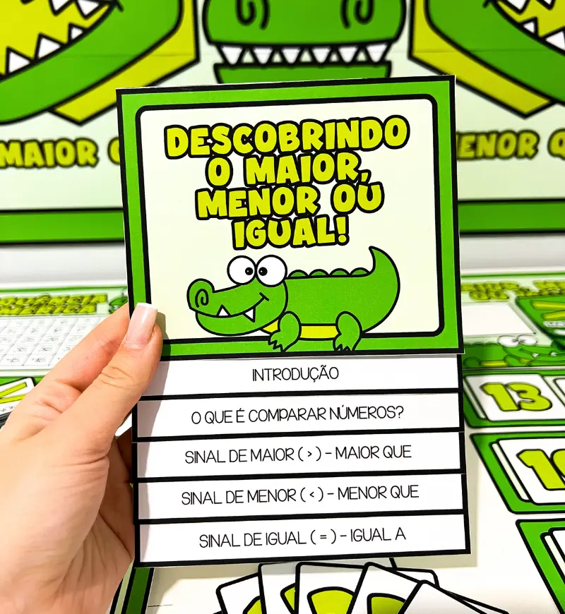 Maior, Menor ou Igual: Kit de Matemática em PDF com Jogos — amostra 6: Trabalhe a comparação de números até 50 com um kit…