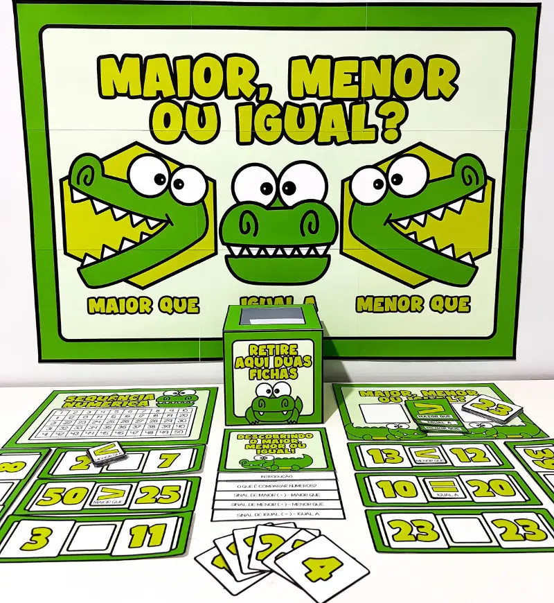 Maior, Menor ou Igual: Kit de Matemática em PDF com Jogos — Matemática para Educação Infantil: Trabalhe a comparação de…