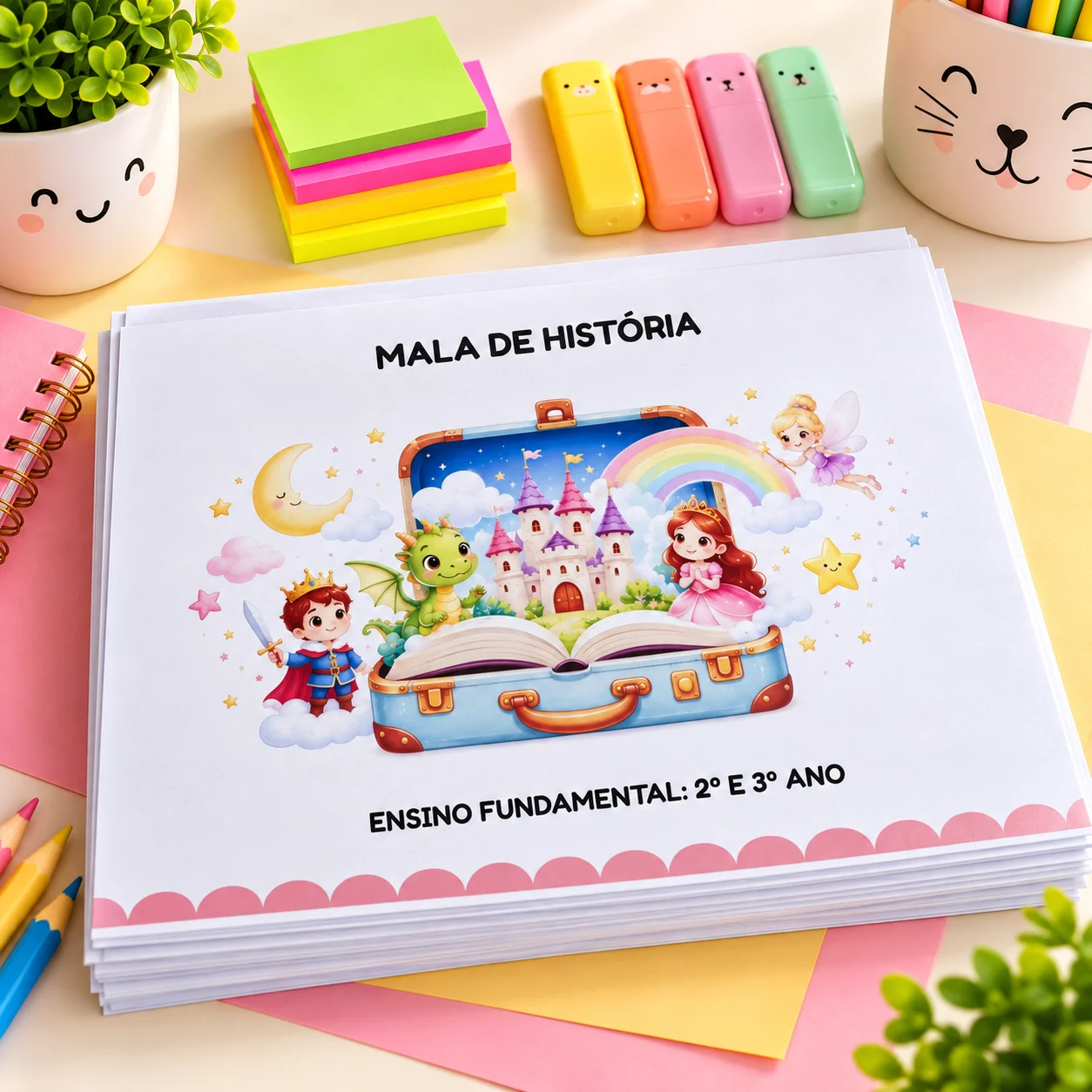 Mala de História – Produção de Texto para 2º e 3º Ano — capa do material