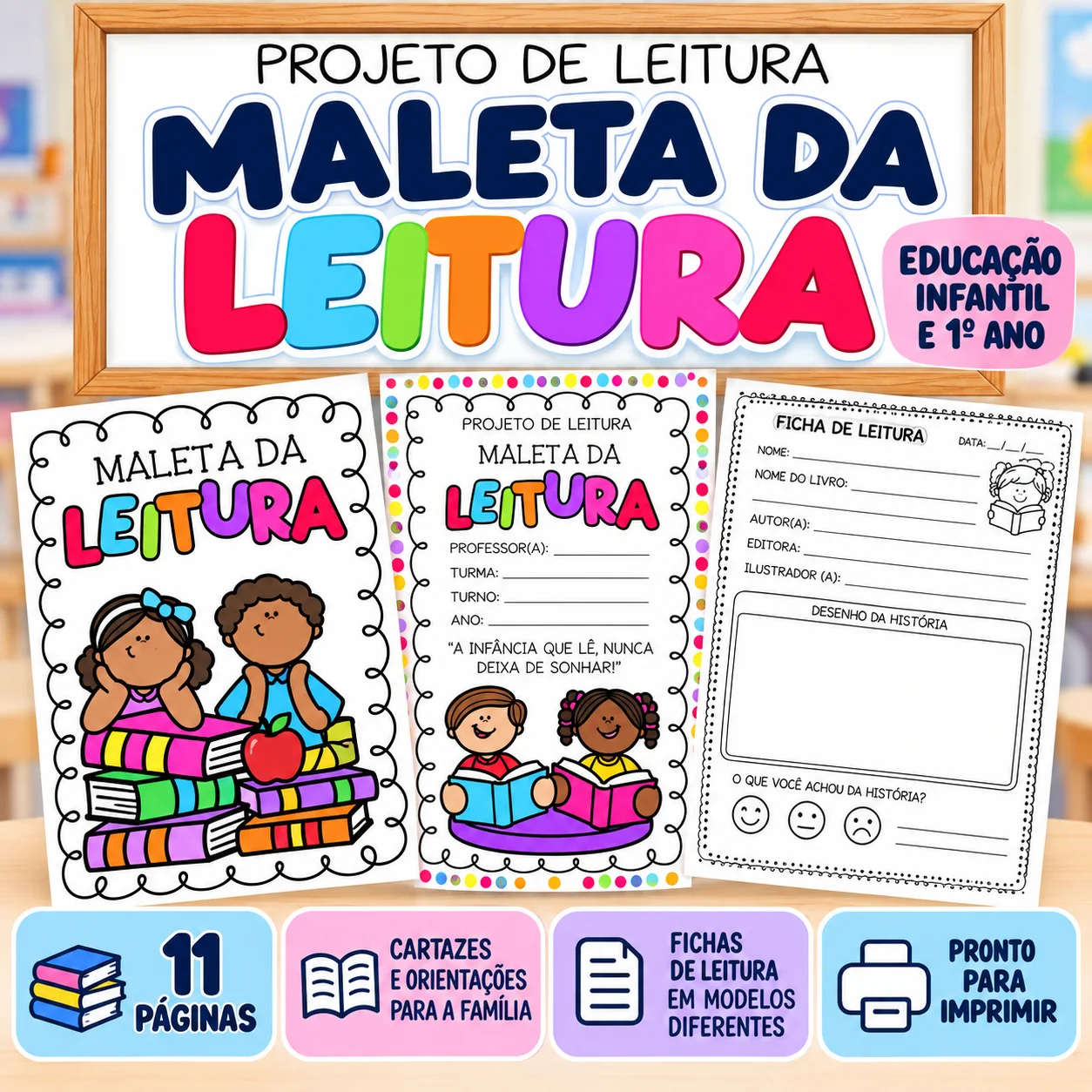 Maleta da Leitura | Projeto de Leitura | Educação Infantil e 1º/2º ano — Português para Educação Infantil: Projeto Maleta…