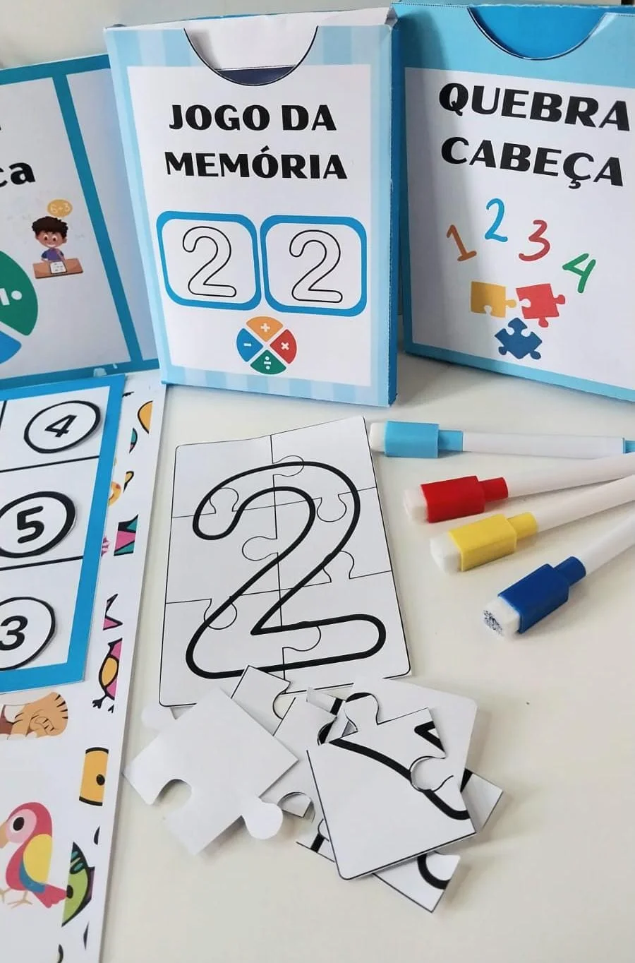 🧮 Maleta da Matemática: Jogos e Atividades para Imprimir — amostra 5: Kit pedagógico interativo com quebra-cabeças…