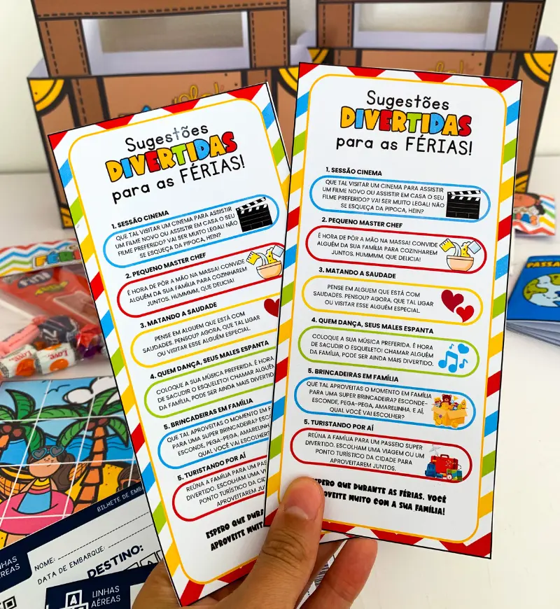 Maleta de Férias em PDF: uma viagem de brincadeira — amostra 6: Leve a imaginação para o recesso com uma maleta de férias…