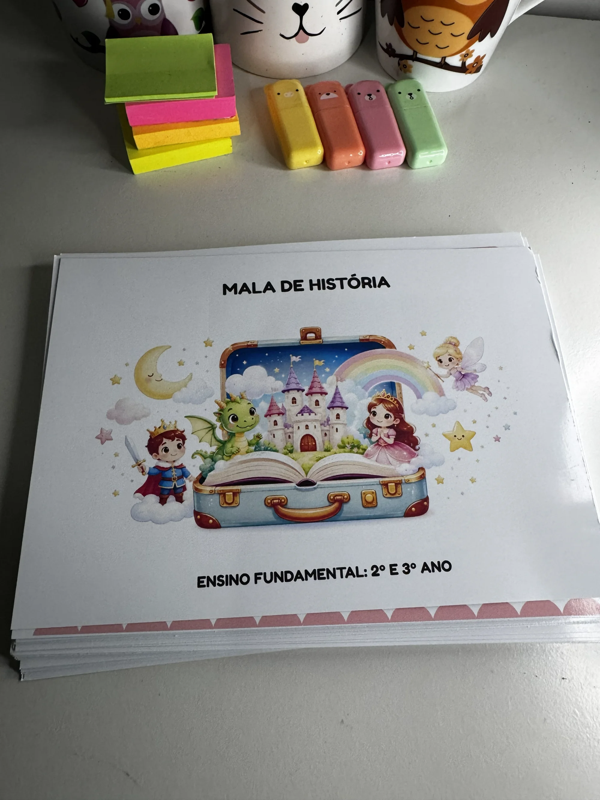 Maleta de Histórias: Kit de escrever história, — amostra 1: O que está incluso