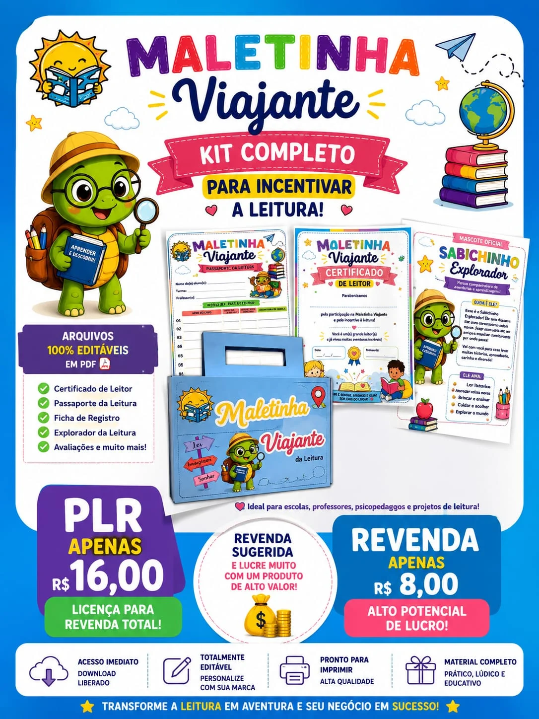 Maletinha Viajante da Leitura - Projeto de Incentivo à Leitura com — amostra 5: A Maletinha Viajante da Leitura foi…