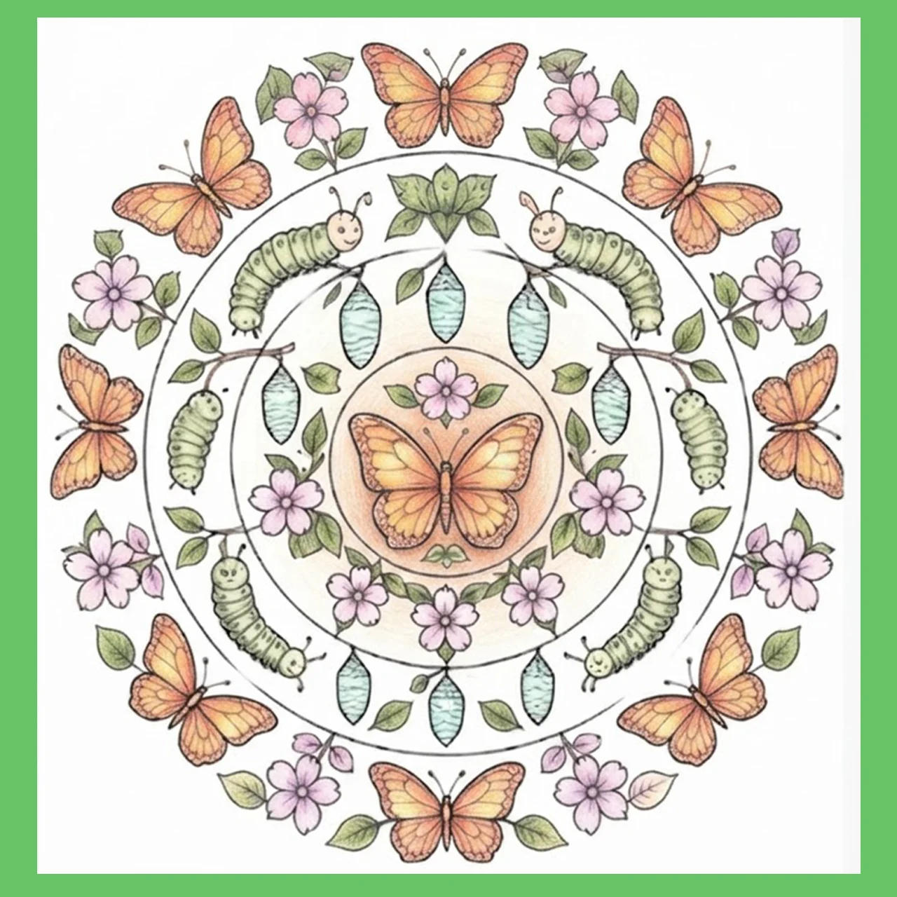 Livro para imprimir - Mandalas da Primavera — amostra 3: 👩‍🏫 Ideal para: Educação Infantil e primeiros anos do Ensino…