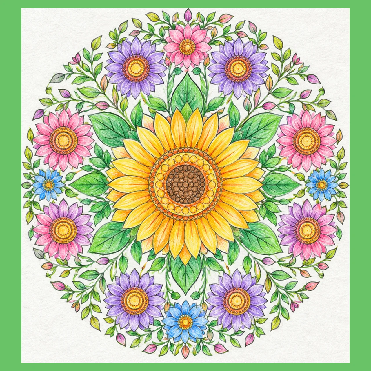 Livro para imprimir - Mandalas da Primavera — capa do material