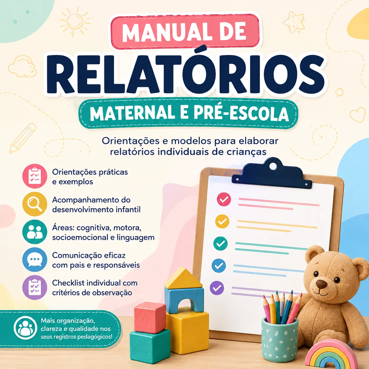 Manual de Relatórios da Educação Infantil — capa do material