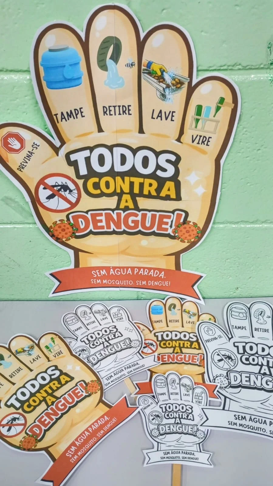 Mãozinha Todos Contra a Dengue – Atividade Educativa para Imprimir — capa do material
