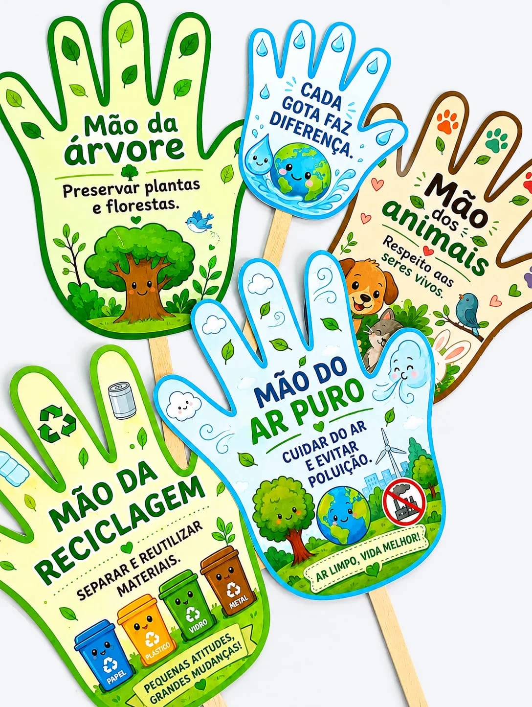 🌱✨ MÃOZINHAS GUARDIÃS DO MEIO AMBIENTE ✨🌱 — amostra 1: Um material educativo encantador e super criativo para trabalhar…