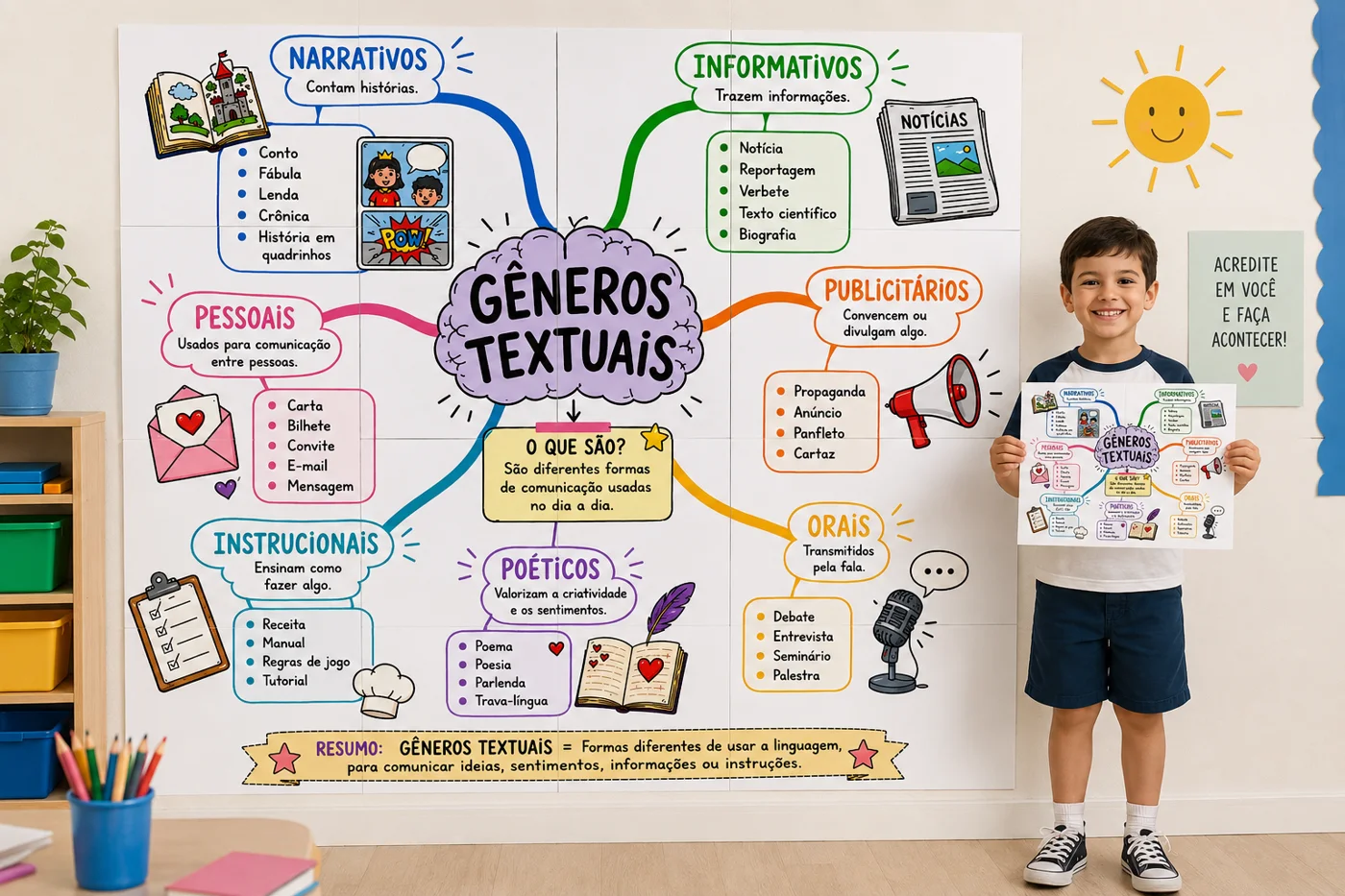 Mapa mental gêneros textuais — Português para Todas as séries: 📝 Mapa Mental – Gêneros Textuais O Mapa Mental – Gêneros…