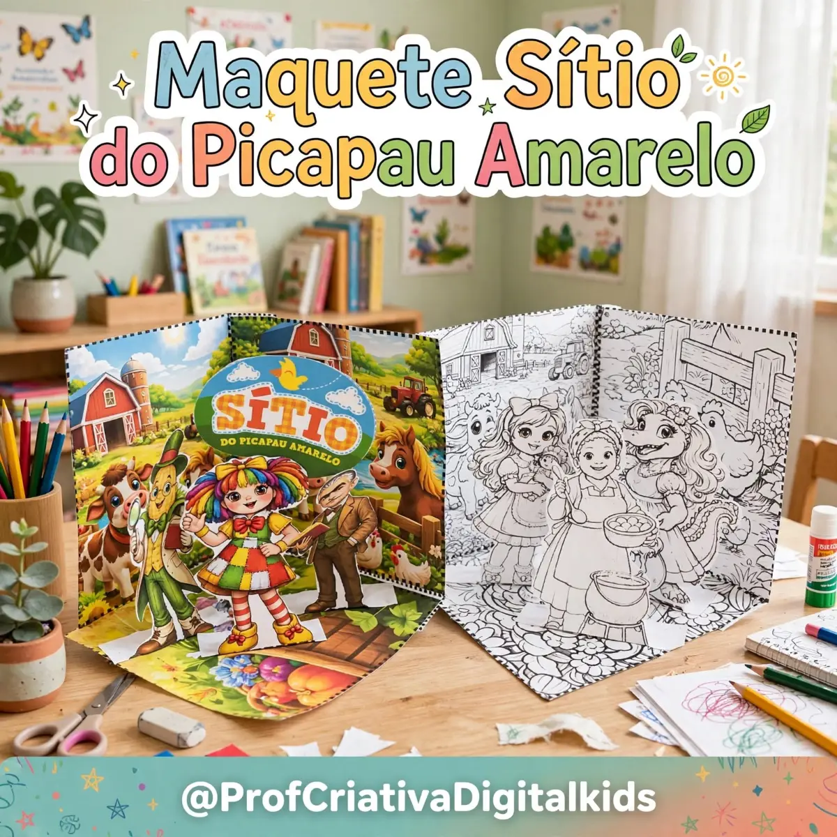 Maquetes Sítio do Pica Pau Amarelo - Educação Infantil — Datas comemorativas para Educação Infantil: Direto do universo…
