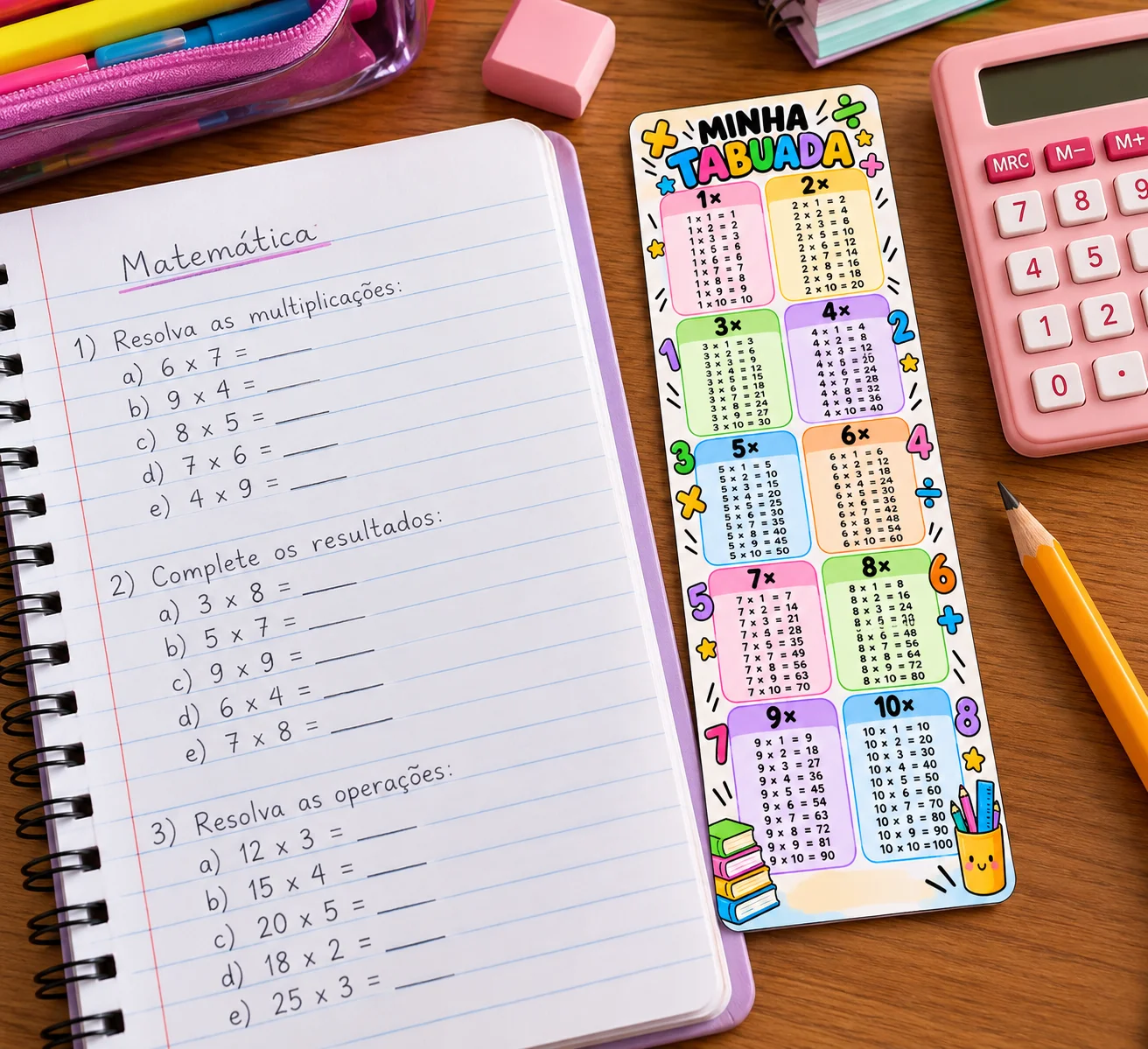 Marcador de Página com Tabuada do 1 ao 10 | Matemática — amostra 3: Indicado para Marcador de Página com Tabuada do 1 ao 10 | Matemática — amostra 3: Indicado para